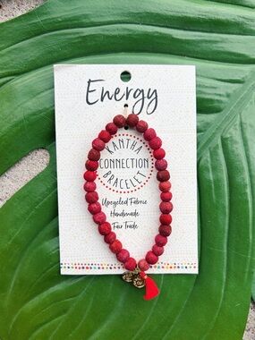 World Finds Kantha Connection Red Energy Bracelet